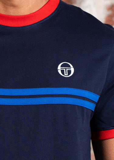 Sergio Tacchini T-shirts Supermac tee - maritime blue adrenaline rush nautical b