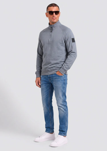 Marshall Artist Truien Siren quarter zip sweat - storm grey
