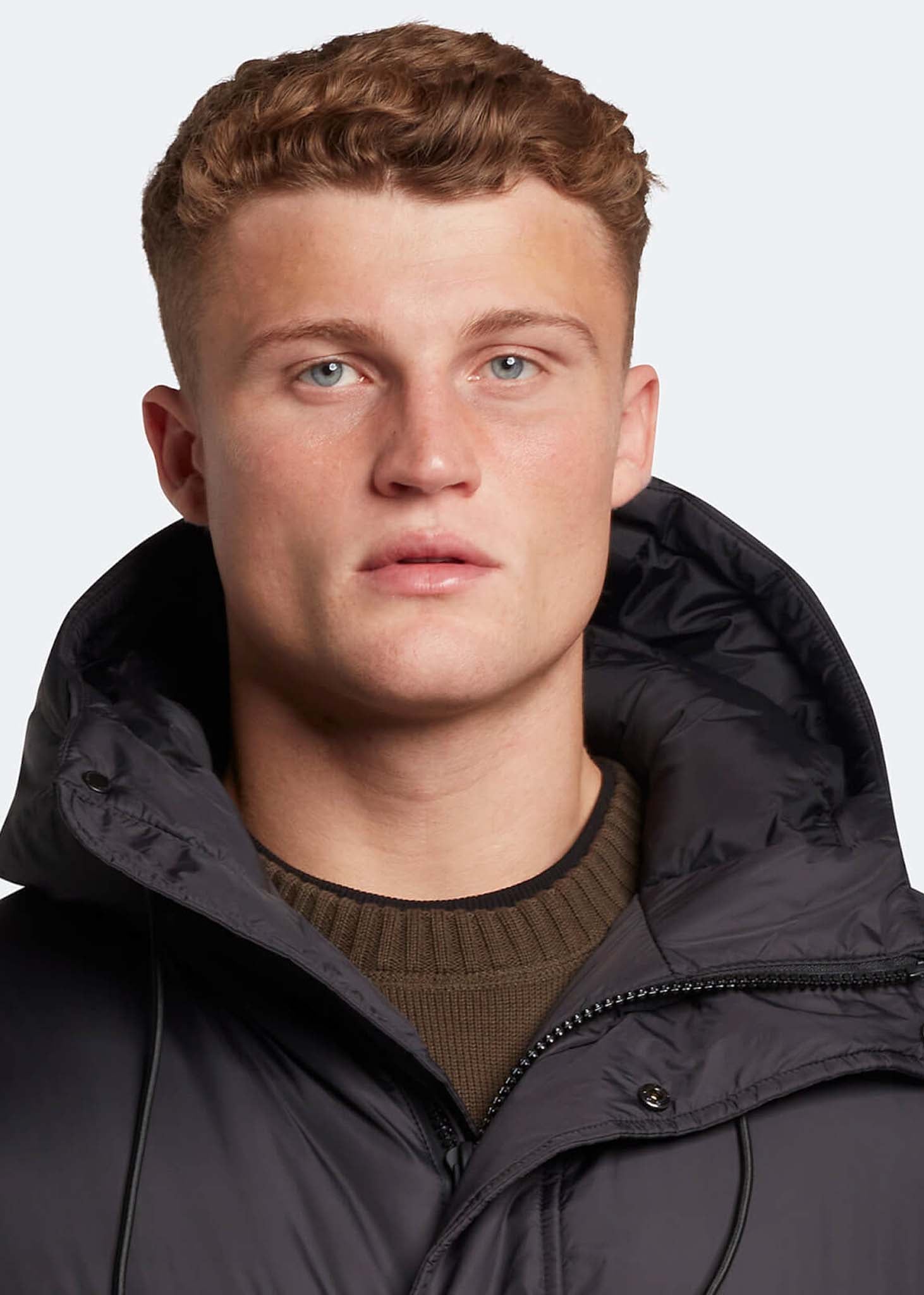 Lyle & Scott Jassen  Long line internal padded jacket - jet black 