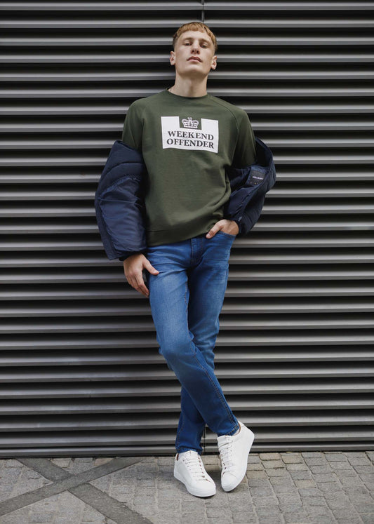 weekend offender trui dark green
