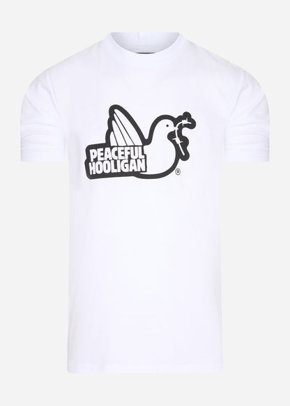 Peaceful Hooligan T-shirts  Outline t-shirt - white 