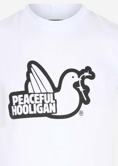 Peaceful Hooligan T-shirts  Outline t-shirt - white 