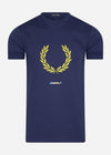 Fred Perry T-shirts  Print registration t-shirt - french navy 