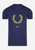 Fred Perry T-shirts  Print registration t-shirt - french navy 