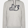 Peaceful Hooligan Hoodies  Outline hoodie - marl grey 