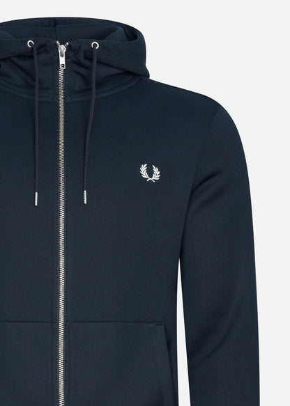 Fred Perry Vesten  Hooded zip-through sweatshirt - navy 