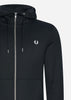 Fred Perry Vesten  Hooded aw zip through sweatshirt - black 