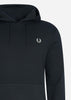 Fred Perry Hoodies  Laurel wreath hooded sweat - black 