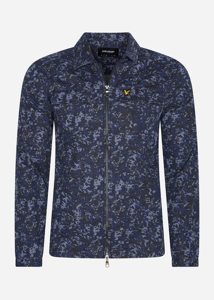 Lyle & Scott Overshirts  Earth print overshirt - dark navy 