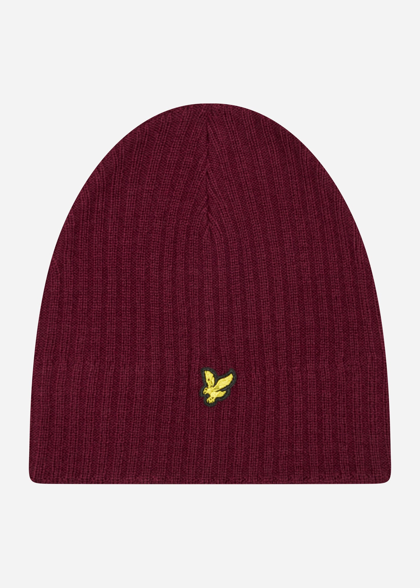 Lyle & Scott Mutsen  Knitted ribbed beanie - burgundy 