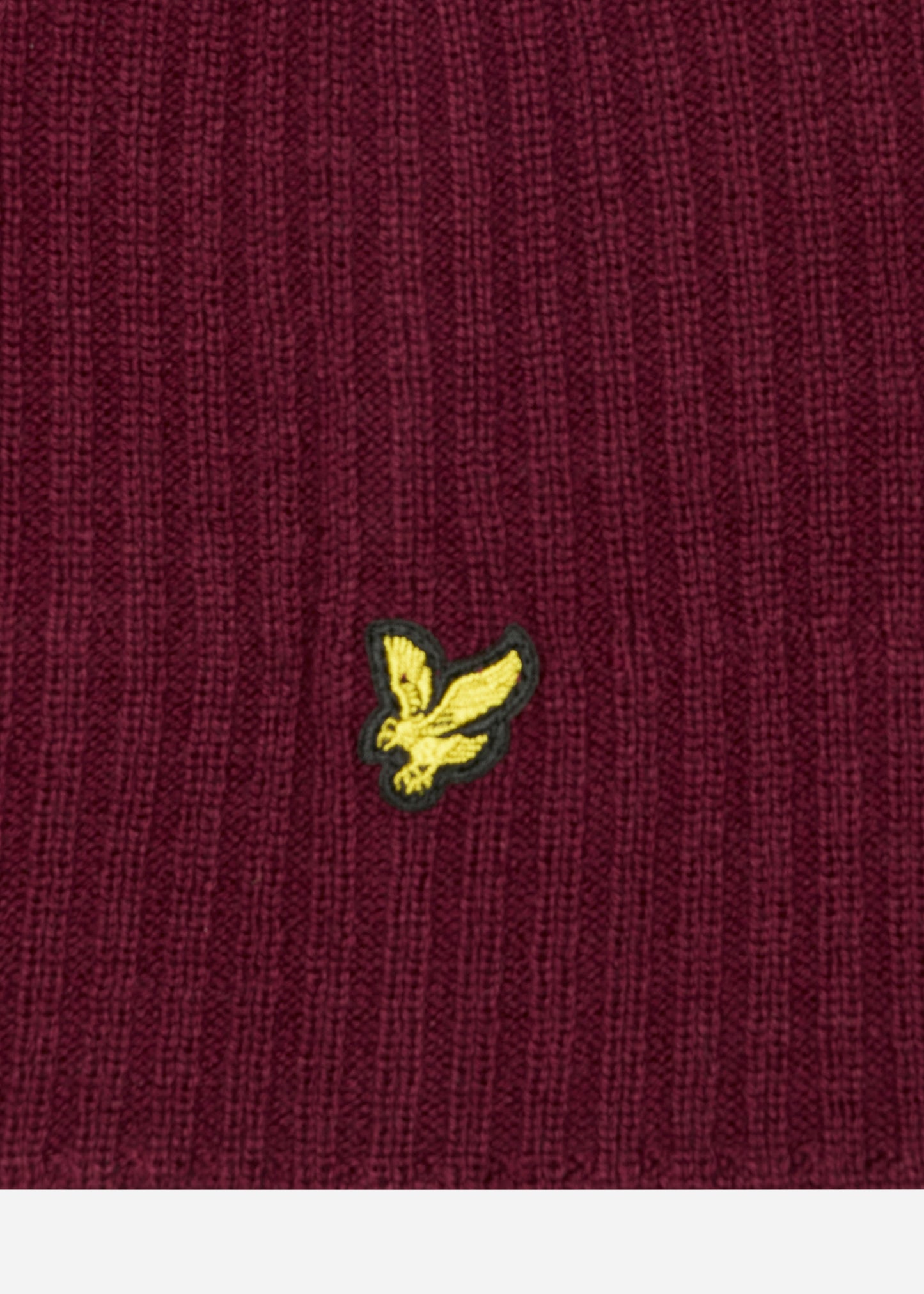 Lyle & Scott Mutsen  Knitted ribbed beanie - burgundy 