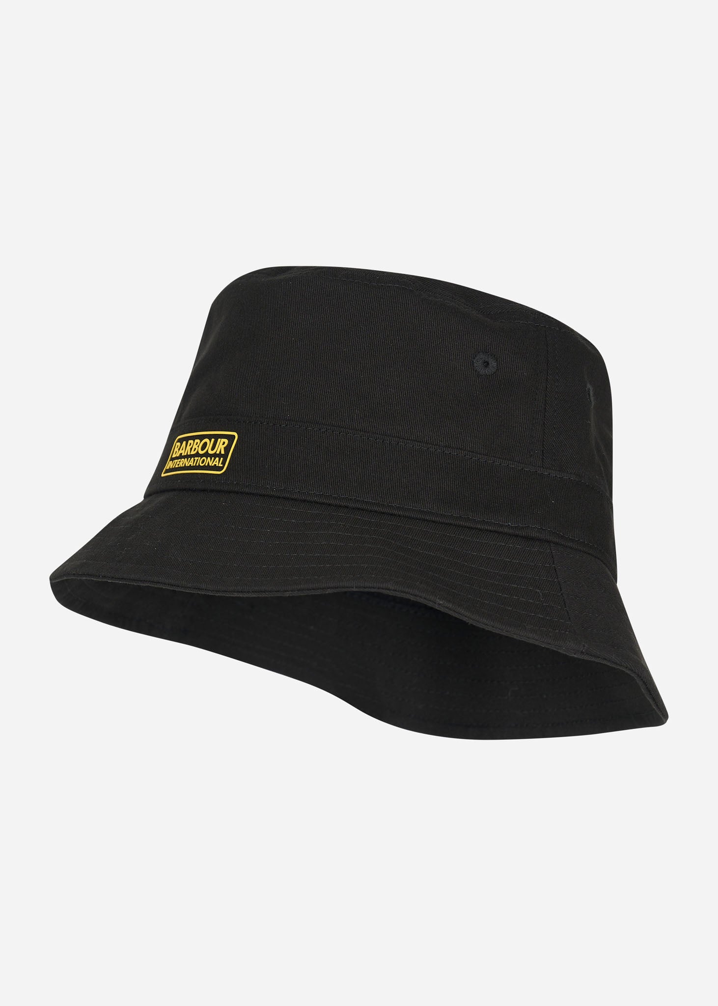 barbour international bucket hat zwart