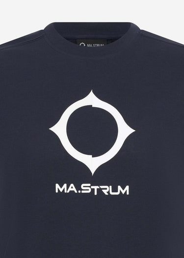 MA.Strum T-shirts  SS distort logo tee - ink navy 