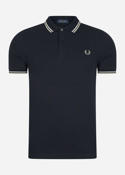 Fred Perry Polo's  Twin tipped fred perry shirt - navy snow white seagrass 