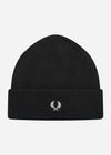 Fred Perry Mutsen  Merino wool beanie - black 