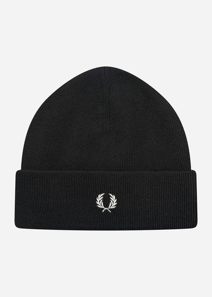 Fred Perry Mutsen  Merino wool beanie - black 