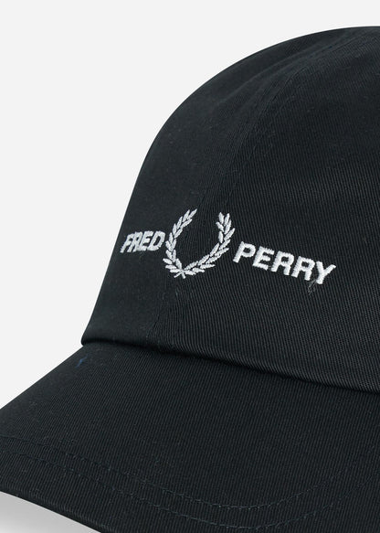 Fred Perry Petten  Graphic branded twill cap - black 