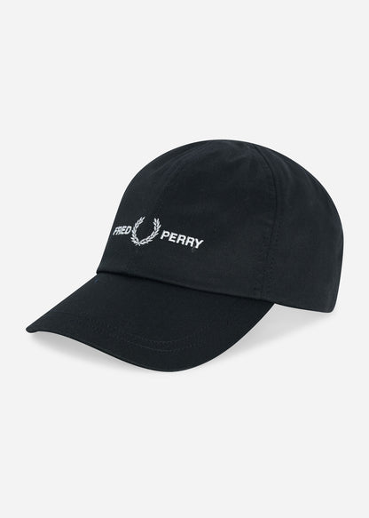 Fred Perry Petten  Graphic branded twill cap - black 