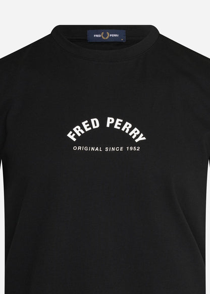 Fred Perry T-shirts  Arch branding t-shirt - black 