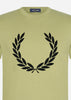 Fred Perry T-shirts  Flock laurel wreath t-shirt - sage green 