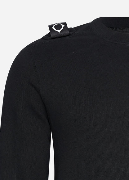 MA.Strum Truien  Core crew sweatshirt - jet black 