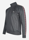 Fred Perry Vesten Seasonal taped track jacket - gunmetal oxblood