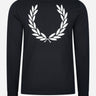 Fred Perry Longsleeve Tees  Graphic branding ls t-shirt - black