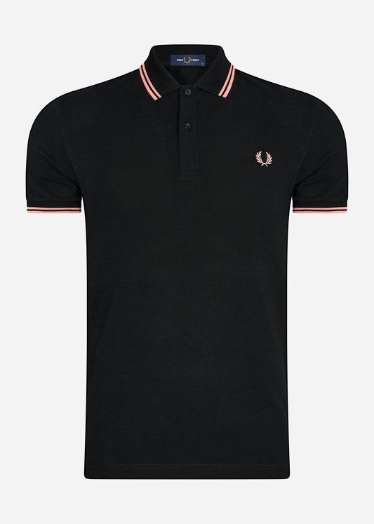 fred perry polo black pink