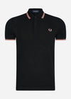 Fred Perry Polo's  Twin tipped fred perry shirt - black pink peach 