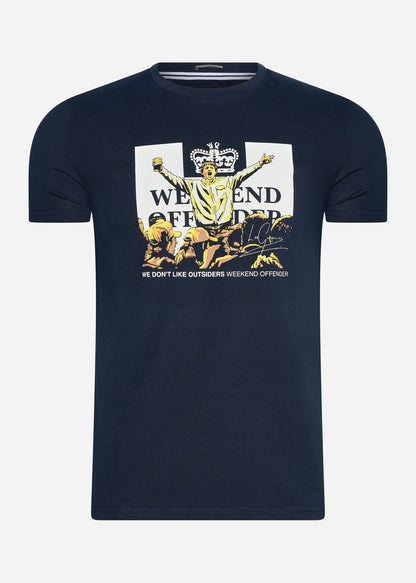 Weekend Offender T-shirts  Leo gregory - navy 