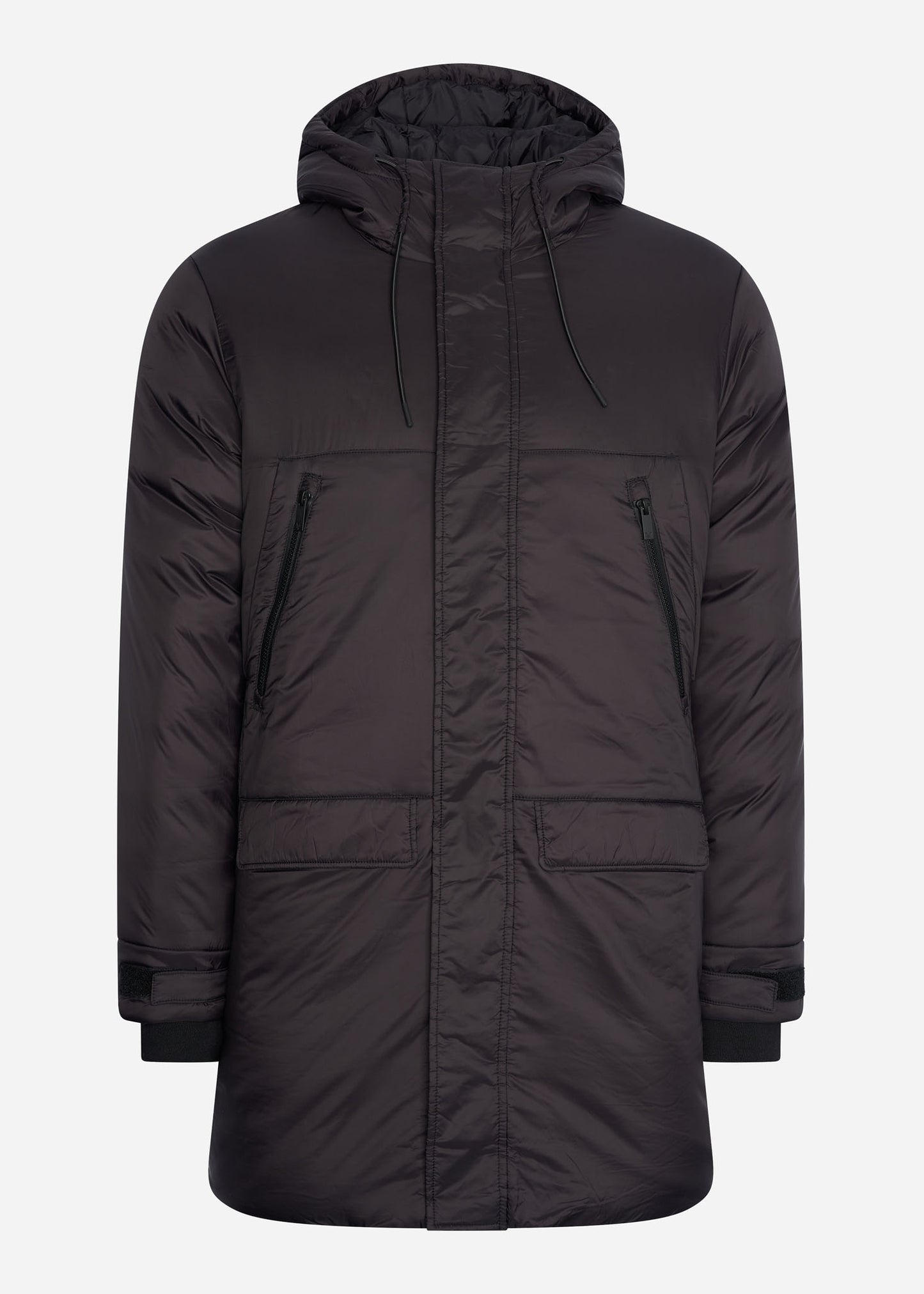 Lyle & Scott Jassen  Long line internal padded jacket - jet black 