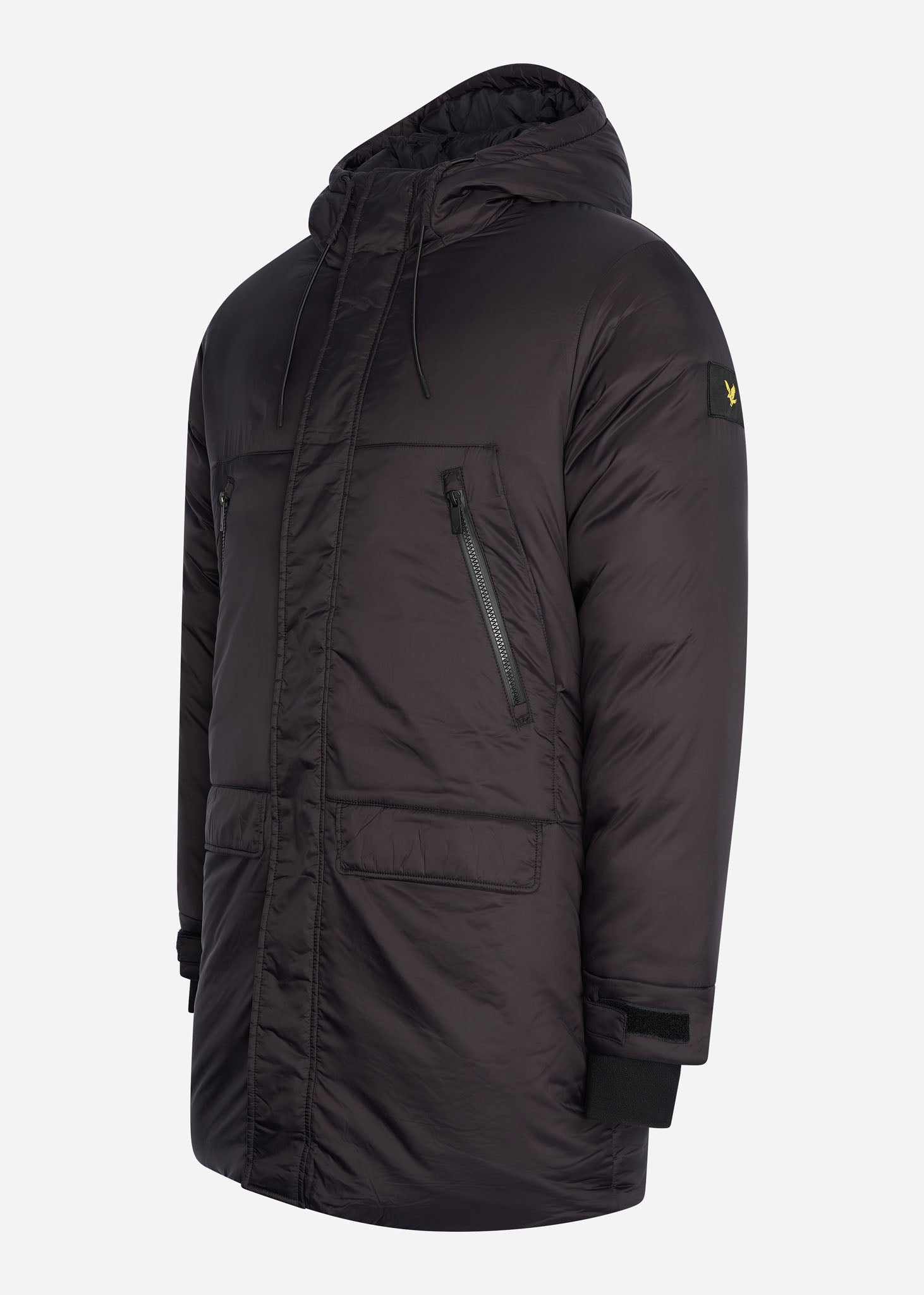 Lyle & Scott Jassen  Long line internal padded jacket - jet black 