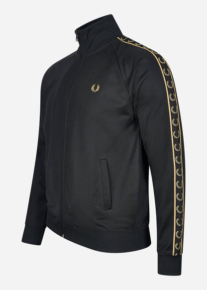 Fred Perry Vesten  Seasonal taped track jacket - black gold 