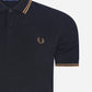 Fred Perry Polo's  Twin tipped fred perry shirt - black shaded stone 