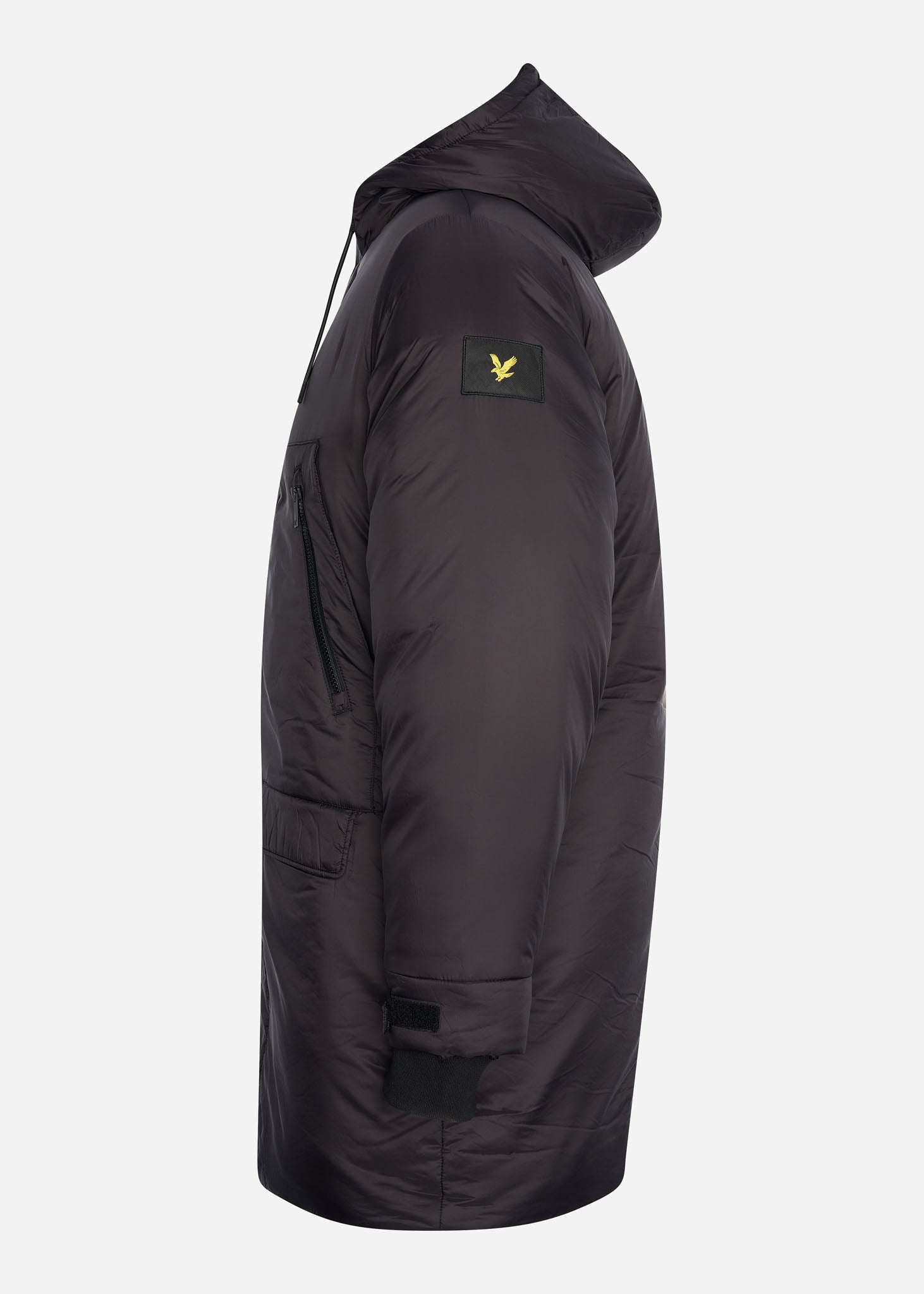 Lyle & Scott Jassen  Long line internal padded jacket - jet black 