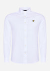 Lyle & Scott Overhemden  Cotton linen shirt - white 