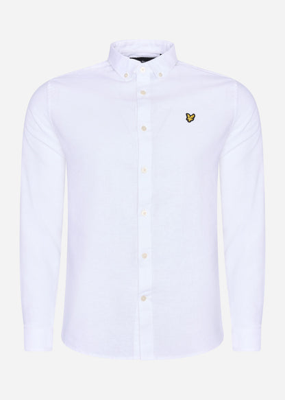 Lyle & Scott Overhemden  Cotton linen shirt - white 