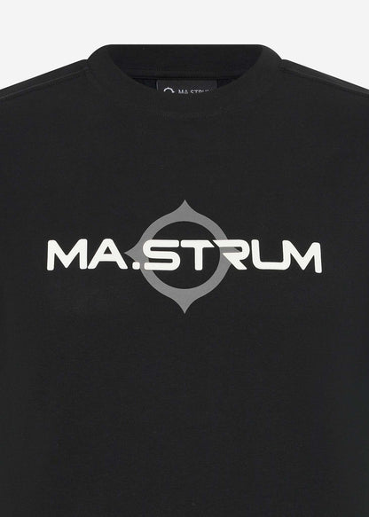 MA.Strum T-shirts  SS logo print tee - jet black 