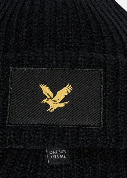 Lyle & Scott Mutsen  Casuals fisherman beanie - jet black 