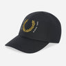 Fred Perry Petten  Laurel wreath ripstop cap - black 