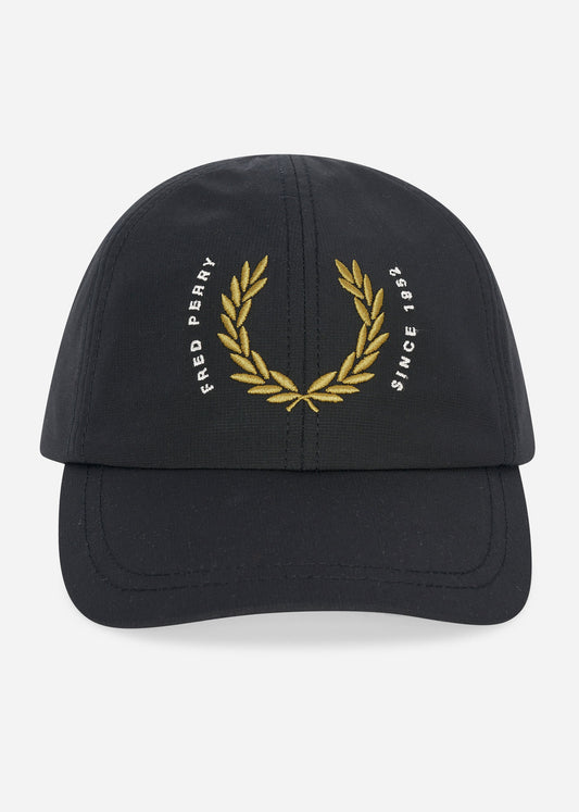 fred perry ripstop cap black 