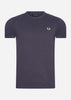 Fred Perry T-shirts  Taped ringer t-shirt - dark graphite 