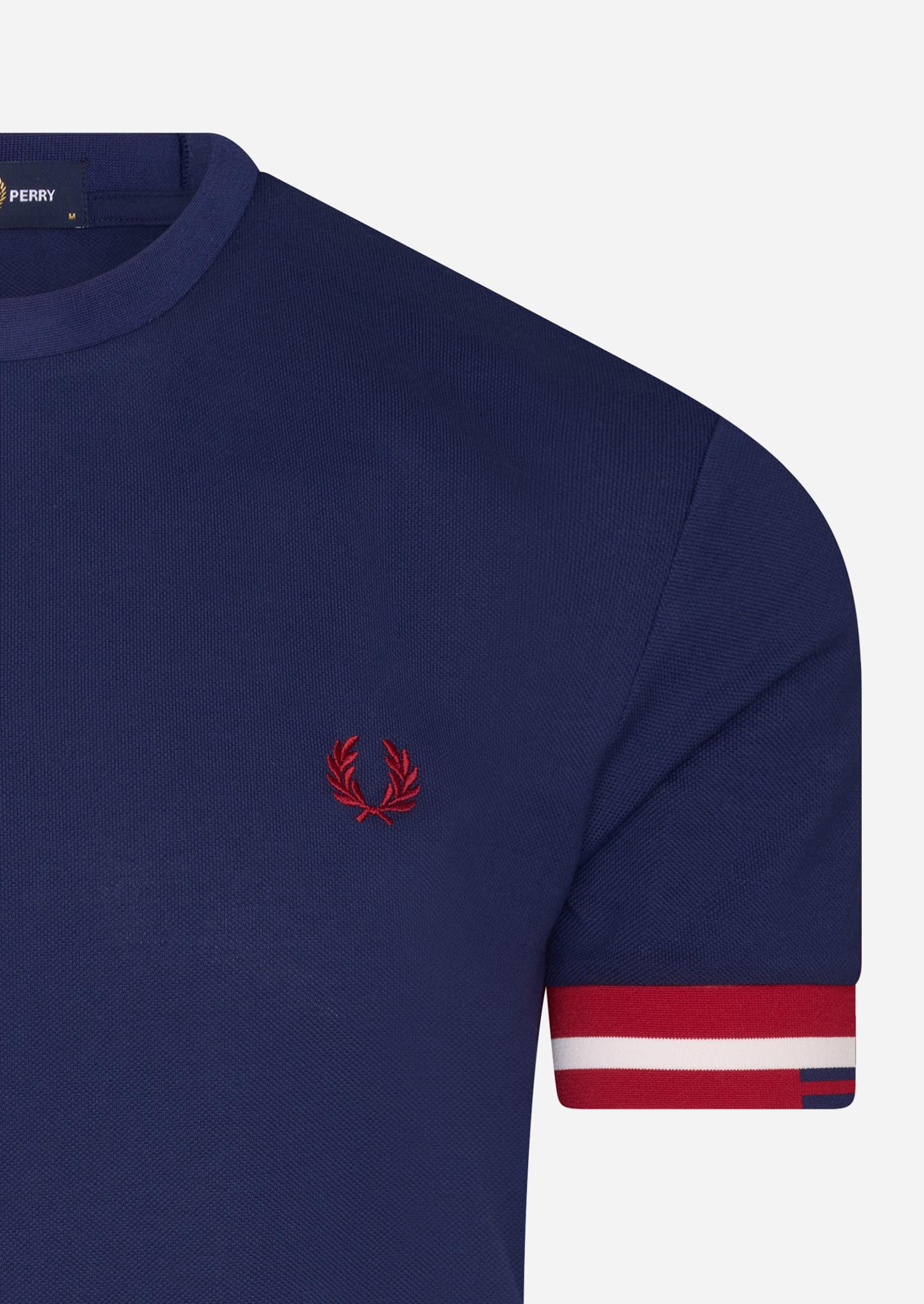 Abstract cuff t-shirt - french navy - Fred Perry