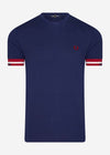 Fred Perry T-shirts  Abstract cuff t-shirt - french navy 