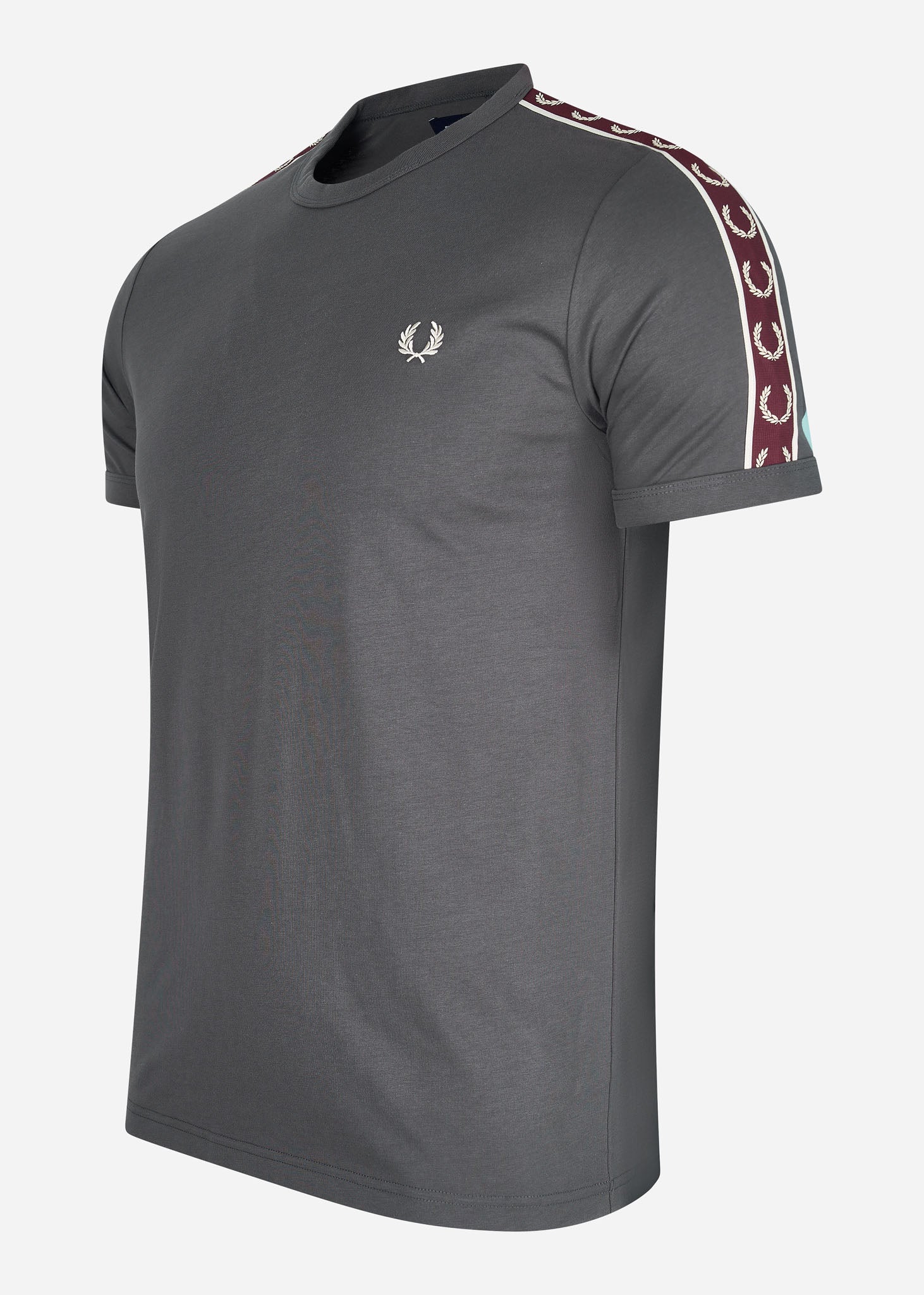 Fred Perry T-shirts  Contrast tape ringer t-shirt - gunmetal oxblood 