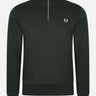Fred Perry Truien  Half zip sweatshirt - night green 