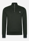 Fred Perry Truien  Half zip sweatshirt - night green 