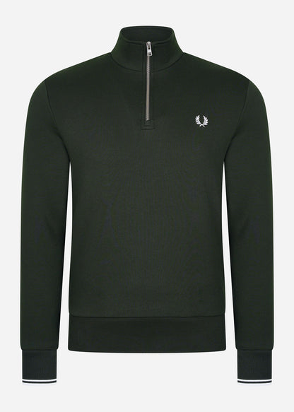 Fred Perry Truien  Half zip sweatshirt - night green 