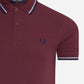Twin tipped fred perry shirt - aubergine