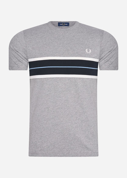 Fred Perry T-shirts  Tramline panel t-shirt - steel marl 